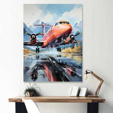 Engines Roaring Flight Takeoff - Plane Canvas Wall Art